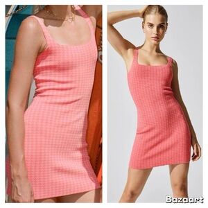 Nagnata HOUNDSTOOTH DRESS IN PINK SIZE:S/M